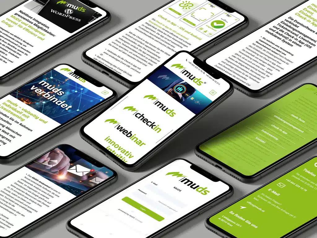 Website muds.at, responsive Webdesign Website muds.at, responsive Webdesign